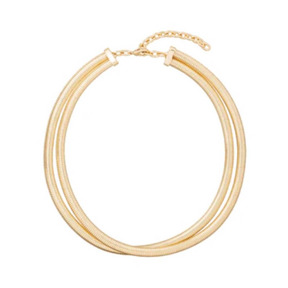 Roxanne Assoulin Gold Triple-Row Choker Necklace
